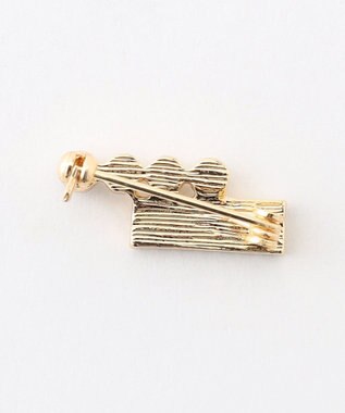 組曲 ラインアンドサークルストーンパール ブローチ ゴールド系