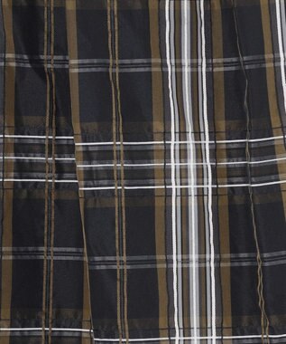 J.PRESS LADIES S ハイマルチタフタ チェック フレアスカート ブラックチェック系