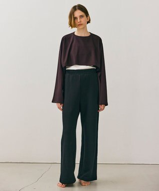 BEIGE， 【BEIGE,ecru/WEB限定・洗える】JERSEY STITCH / コットンクロップドトップス Bordeaux