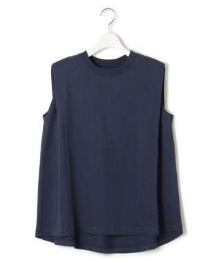 J.PRESS YORK STREET 【WOMEN】タックノースリーブ プルオーバー ネイビー系