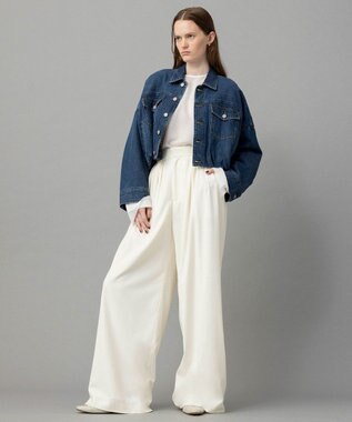 NAVE 【ReNAVE・洗える】4タックワイドパンツ アイボリー系