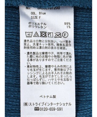 Green Parks ５分袖スキッパーカットチュニック Blue