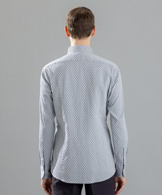 JOSEPH HOMME トライジャガードストレッチ　ウィングカラーシャツ ライトグレー系