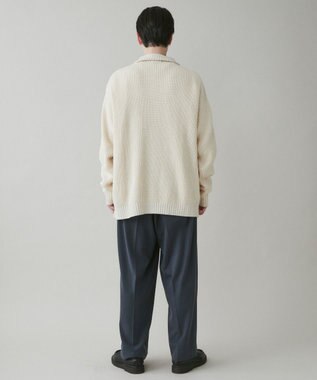 WEGO 起毛TR ワイドストレートスラックス ブルーその他