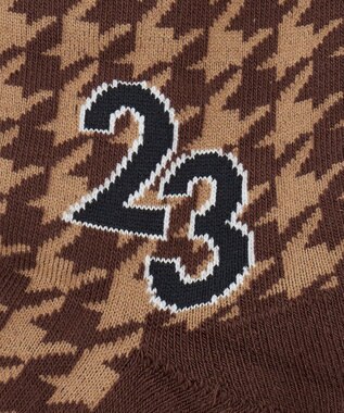 23区GOLF 【WOMEN】チェック柄 レギュラーソックス ダークブラウン系3