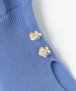 組曲 S フラワーメタルドルマン ニット ブルー系