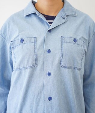 caqu USN chambrey shirts コットンシャンブレーシャツ 3years