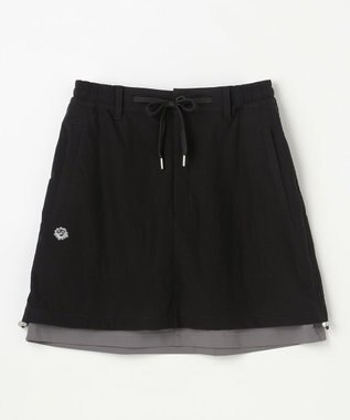 PW CIRCULUS 【蓄熱裏地】【WOMEN】バイカラースカート ゴルフウェア レディース ブラック系
