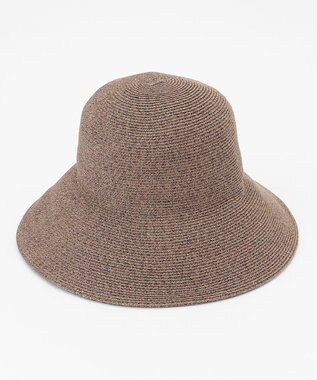 23区 【UVカット/洗える】ペーパー ブレード ハット ダークブラウン系