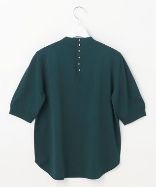 J.PRESS LADIES L 【洗える】レーヨンエリートストレッチ ギャザースリーブ ニット ダークグリーン系