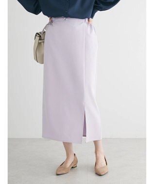 Green Parks 〈選べるきれシル〉Ｉラインロング丈スカート Lavender