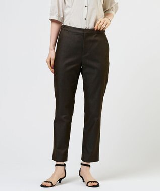 J.PRESS LADIES S 【WEB限定カラーあり】TCシャンブレーサテンST テーパード パンツ