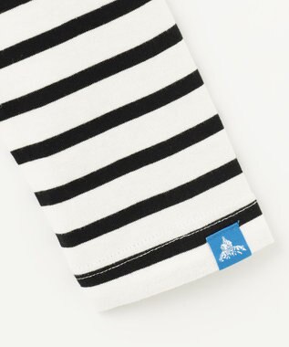 SHARE PARK LADIES 【KIDS】ボートネックボーダーＴシャツ オフ×ブラックボーダー