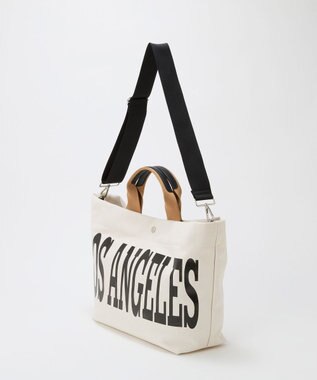 TOPKAPI 【Breath TOPKAPI】シティ プリント キャンバス 2way トートバッグ / A4対応 オフ