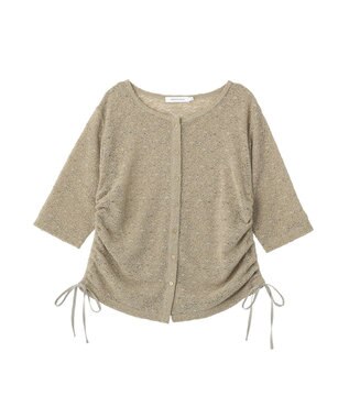 AMERICAN HOLIC レース5分袖カーディガン Beige