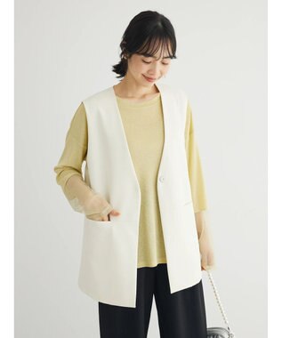 Green Parks きれいシルエットジレ Ivory