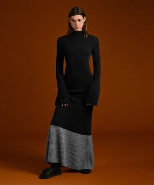 JOSEPH カラーブロック　ニットドレス Black/grey