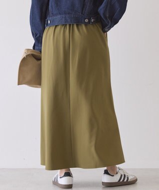 AMERICAN HOLIC 【イージーケア】ナローマーメイドスカート Khaki