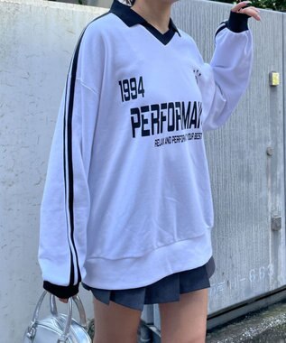 WEGO ゲームグラフィックビッグスウェット ホワイト