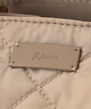 J.PRESS LADIES 【2way・撥水】ボンディングキルト トート バッグ ベージュ系