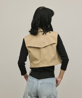 GRACE CONTINENTAL ペプラムトレンチベスト ベージュ