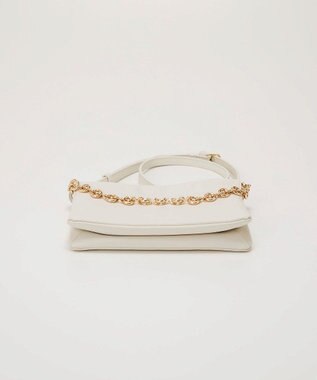 TOPKAPI 【TREASURE TOPKAPI】スムース レザー チェーン付き スワローマチ ミニ ショルダー バッグ オフ