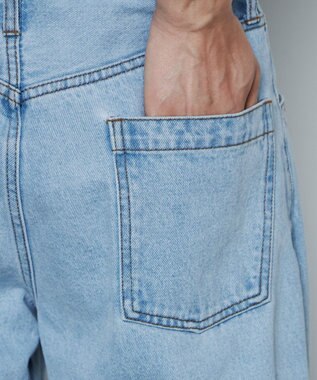 WEGO ルーズフィットフレアパンツ デニム淡色