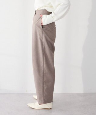 CRAFT STANDARD BOUTIQUE ＜セレモニー＞フロントタックカーブパンツ Beige Mixture