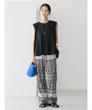 AMERICAN HOLIC 接触冷感バックフレアノースリーブプルオーバー Black