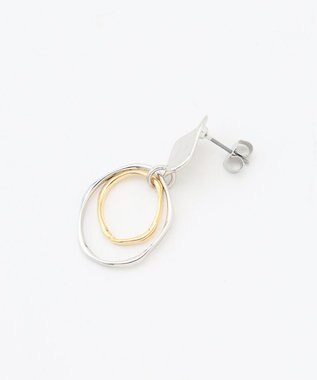 ANY 【WEB限定】ミックスメタルリングピアス(両耳用) ライトゴールド