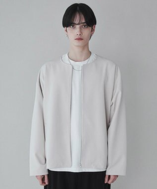WEGO 【ユニセックス着用ITEM】トロミノーカラーブルゾン ライトベージュ