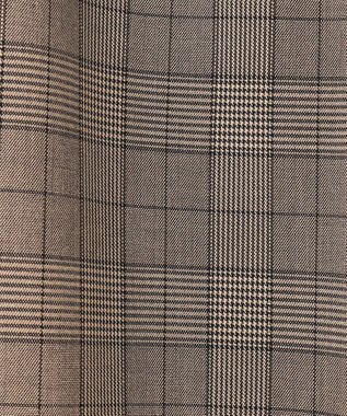 23区 L 【洗える】ドライ2WAYストレッチ チェック ワイド パンツ ブラウンチェック