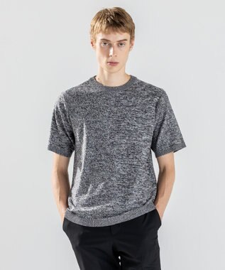 JOSEPH HOMME レクサスムリネ　クルーネック半袖ニット ライトグレー系