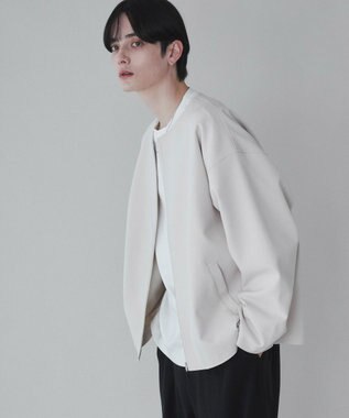 WEGO 【ユニセックス着用ITEM】トロミノーカラーブルゾン ライトベージュ