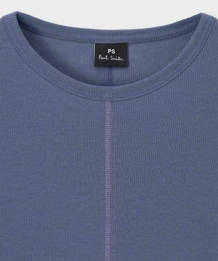 Paul Smith コントラストステッチ リブ 長袖カットソー ダークインディゴ
