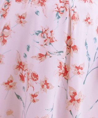 Tiaclasse L 【洗える】花柄プリントスカート ピンク