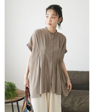 CRAFT STANDARD BOUTIQUE ウ゛ィンテージボイルタックチュニック Mocha