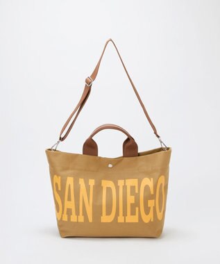 TOPKAPI 【Breath TOPKAPI】シティ プリント キャンバス 2way トートバッグ / A4対応 ブラウン