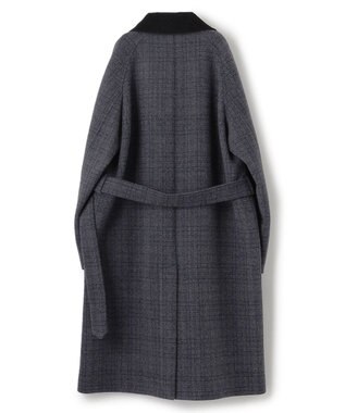 JOSEPH HOMME ニードルパンチグレンチェック　シングルブレストトレンチコート ネイビー系3