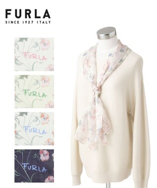 MOONBAT FURLA(フルラ) シルクシフォンロングスカーフ／35×150cm