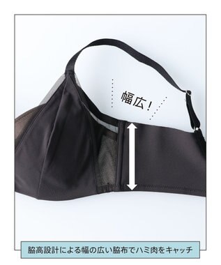 une nana cool MADE WITH シモジマ さあわたし レース 脇高ブラジャー サックスブルー