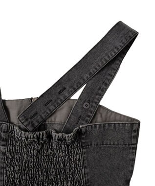 WEGO デニムWジップジャンスカ ブラックその他