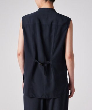 Paul Smith レーヨンドレープ ノースリーブ シャツ ネイビー