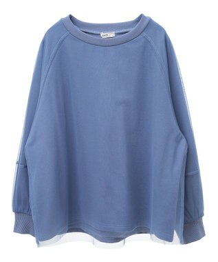 earth music&ecology シアーレイヤードプルオーバー Blue