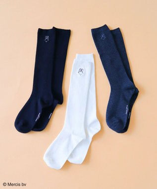 Green Parks Ｍｉｆｆｙ／ワンポイントリブハイソックス Charcoal Gray