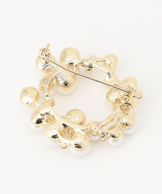 ANY パールサークルブローチ ライトゴールド