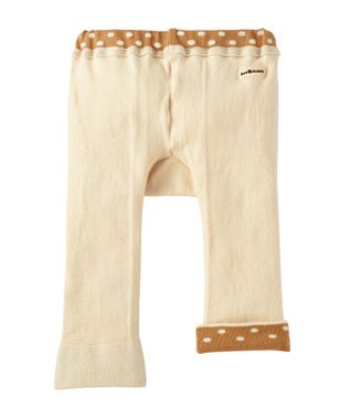 MIKI HOUSE HOT BISCUITS 【70-100cm】 おしりフリル 9分丈ベビースパッツ アイボリー