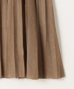 自由区 【セットアップ対応・洗える】ヴィスコースシアーニット スカート ブラウン系