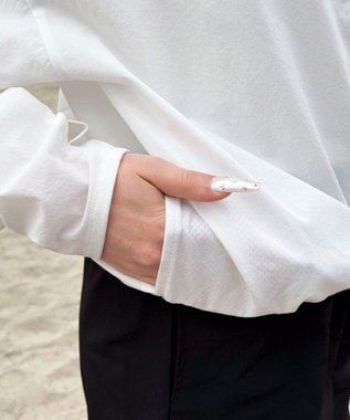 WEGO 【日焼け対策/セットアップ対応】ラッシュガードZIPパーカー ホワイト