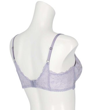 AMPHI ブラジャー ふっくらまる胸キープ 脇高設計 背中をスムージング Gカップまで対応 大きいサイズ 【Hold Day Bra ホールドデイブラ】 ブラ BYJ382 アンフィ／ワコール パープル